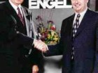 Karl Pieper (lt) recently stepped down as president of Engel North America. Franz Reiterer (rt) will take over as president