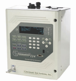 The Sentinel leak test and process signature analysis instrumentation from Cincinnati Test Systems is designed for easy integration into the manufacturing process. The new I-24 model (pictured) can handle up to 99 part programs, and features an environmental drift correction that adapts to changing conditions, including temperature.