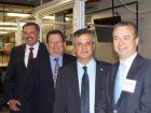 L to R: Chris Poynter, Vice President and General Manager, Discrete Automation and Motion Division, ABB Canada, Casey DiBattista, General Manager, ABB Canada, Dr. Farzad Rayegani, Associate Dean of Mechanical and Electrical Engineering at Sheridan, Dr. Jeff Zabudsky, President and CEO, Sheridan.