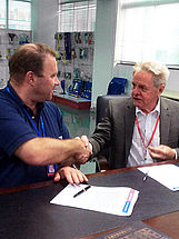 From the left: Christopher Hay, Hayco Group CEO; Dr. Werner Wittmann, Wittmann Group president.